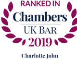 Ranked in Chambers UK Bar 2019: Charlotte John
